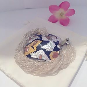 Murano Glass Necklace with Pendant. New.